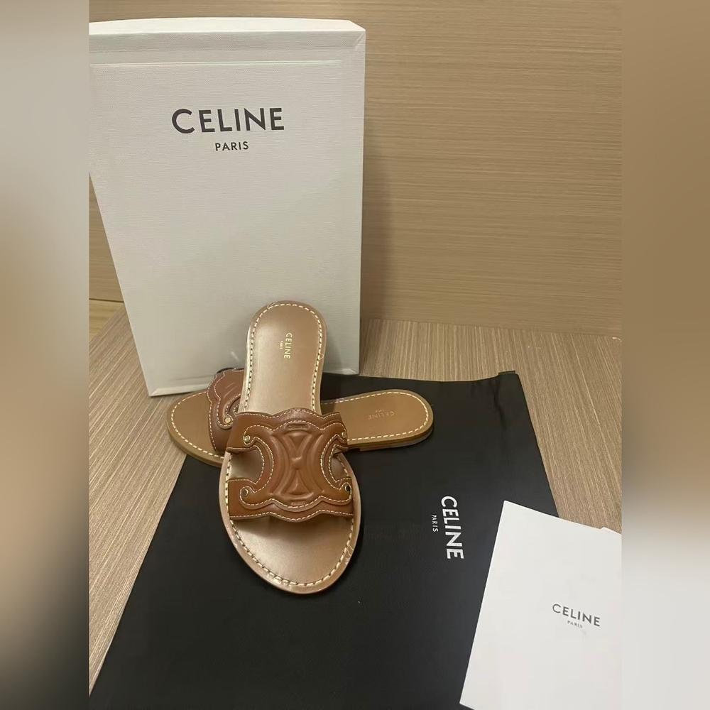 Celine Triomphe Slide Sandals - Picture 3 of 7